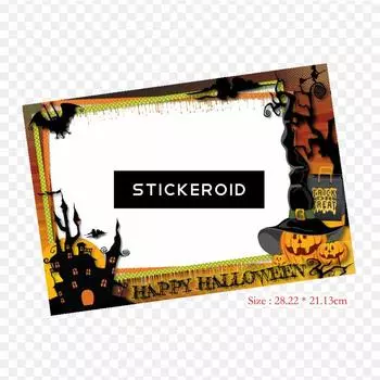 Рамка для Хэллоуина Хэллоуин Утюг на теплопередаче Печать Виниловые патчи Наклейка для одежды Аппликации своими руками Моющиеся нашивки