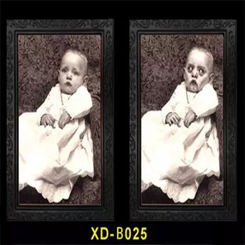 Рамка для изображения ужасов Двояковыпуклая 3D Изменение лица Страшные портреты Призраки Жуткий One Size