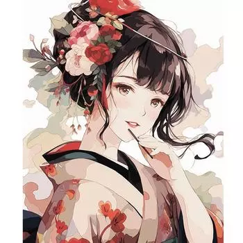 Рамка для картин, наборы для рисования по номерам для взрослых, женщин, рисунок, мультяшная настенная живопись, подарок «сделай сам», акриловая краска на холсте для украшения дома 40x50 см 40x50cm NO Frame