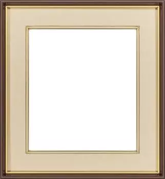 Рамка для картины из цветной бумаги 4954 УФ-резка акрила спецификация с паспарту (коричневый/бежевый)