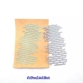 Рамка для кирпичной стены, вырубные штампы, металлический трафарет, сделай сам, скрапбукинг, альбом, бумажная карта, тиснение, ремесло, художественный высеченный шаблон