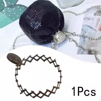 Рамка для кошелька, застежка-клатч для рукоделия, максимальная ширина 10 см, выдвижной цилиндр для монет, ручки, ворота латунный