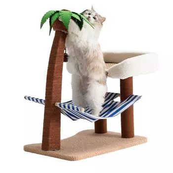 Рамка для лазания для кошек на Кокосовом острове, кошачье гнездо, когтеточка, столб для кошачьего дерева, интегрированная не занимающая сизаля коготь, рама для лазания для кошек, товары для домашних животных 60*42*75cm синий