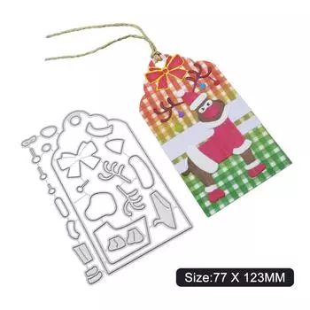 Рамка для открытки с рождественским оленем, металлический серебристый трафарет, тиснение, резка, штампы для скрапбукинга, изготовление альбомных открыток из бумаги серебряный