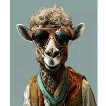 Рамка для рисования по номерам, альпака, животное, краска по номерам на холсте, сделай сам, картина по номерам, пейзаж, домашний декор, подарок 40x50 см 40x50cm NO Frame