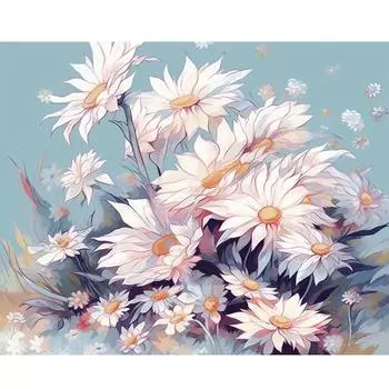 Рамка для рисования по номерам, цветочный рисунок на холсте, художественный подарок ручной работы, картины по номерам, наборы для домашнего декора 40x50 см 40x50cm NO Frame