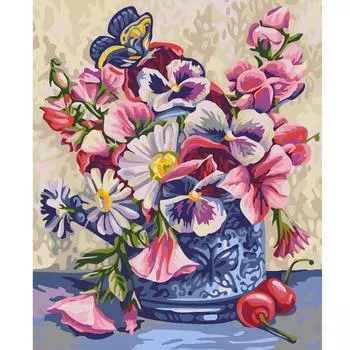 Рамка для рисования по номерам для начинающих, наборы цветов, картина, поделки своими руками для домашнего декора, 40x50 40x50cm NO Frame