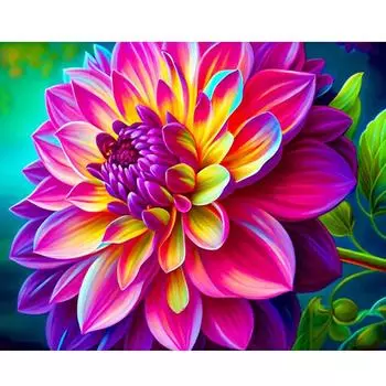 Рамка для рисования по номерам для начинающих, наборы цветов, краски по номерам, акриловый набор для подарка своими руками, 40x50 40x50cm NO Frame