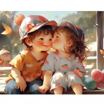 Рамка для рисования по номерам для начинающих, стартовый набор, мультяшная фигурка, картина по номерам, акриловые краски, поделки, домашний декор, 40x50 см 40x50cm NO Frame