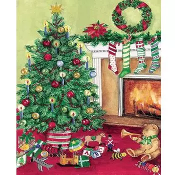 Рамка для рисования по номерам для стартового набора, рождественская елка, настенная живопись, акриловая краска по номерам для рождественского подарка, домашний декор 40x50 40x50cm NO Frame
