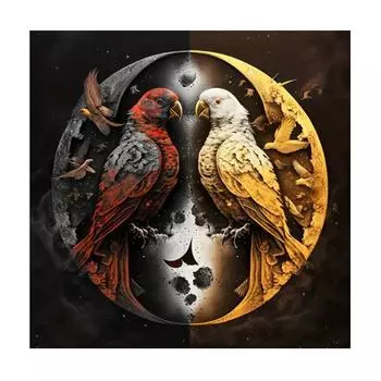 Рамка для рисования по номерам для стартового набора, картина с изображением животных по номерам, полный комплект с попугаем, домашний декор 40x40 40x40cm NO Frame