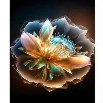 Рамка для рисования по номерам для взрослых, наборы, абстрактные цветы лотоса, современная ручная роспись, холст, картина для дома, настенная живопись 40x50 40x50cm NO Frame