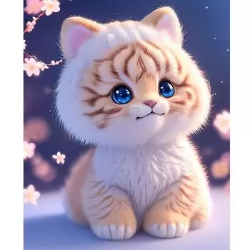 Рамка для рисования по номерам для взрослых, стартовые наборы, подарок «сделай сам», изображения кошек и животных по номерам для украшения дома 40x50 40x50cm NO Frame