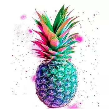 Рамка для рисования по номерам для взрослых, наборы, красочный ананас, современная настенная картина, краска по номерам, акриловый набор для украшения дома 40x50 40x50cm NO Frame