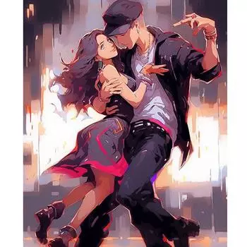 Рамка для рисования по номерам для взрослых, начинающая танцовщица, Diy Art, современное настенное искусство, акриловая краска, домашний декор 40x50 см 40x50cm NO Frame