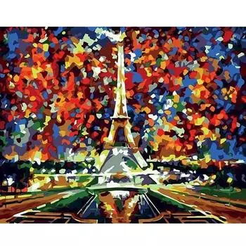 Рамка для рисования по номерам для взрослых, стартовый набор, башня, поделки своими руками, акриловая краска по номерам для домашнего настенного искусства 40x50 40x50cm NO Frame