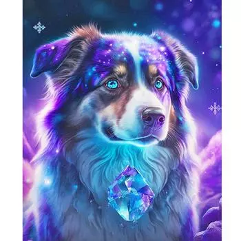 Рамка для рисования по номерам для взрослых, собаки, животные, наборы для начинающих, рисунок, раскраска по номерам, подарок «сделай сам», произведения искусства для домашнего декора 40x50 40x50cm NO Frame