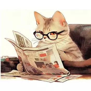 Рамка для рисования по номерам для взрослых, стартовый набор, изображение кошки с изображением животных по номерам, подарок своими руками, настенное искусство, акриловая краска для домашнего декора, 40x50 см 40x50cm NO Frame