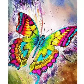 Рамка для рисования по номерам для взрослых, стартовые наборы, бабочки, животные, холст, картина по номерам для подарка своими руками, домашний декор 40x50 40x50cm NO Frame