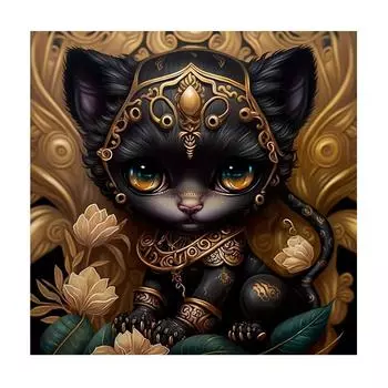 Рамка для рисования по номерам для взрослых, наборы для кошек, животных, маркер для рукоделия, картина по номерам для украшения дома 40x40 40x40cm NO Frame