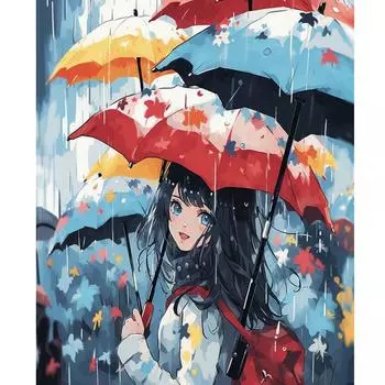 Рамка для рисования по номерам для взрослых, стартовый набор, картина с изображением девушки из мультфильма по номерам, картина для домашнего декора, 40x50 см 40x50cm NO Frame