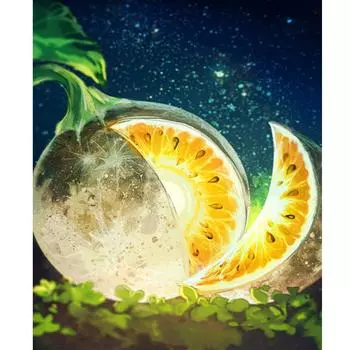 Рамка для рисования по номерам для взрослых, наборы, арбуз, акриловая краска, ремесленные изделия, подарок «сделай сам», для домашнего декора стен 40x50 40x50cm NO Frame