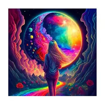 Рамка для рисования по номерам для взрослых, наборы красочных картинок по номерам для девочек, поделки своими руками для домашнего декора 40x40 40x40cm NO Frame