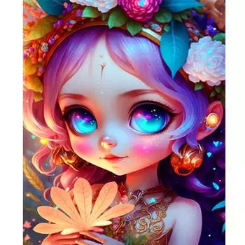 Рамка для рисования по номерам для взрослых, рисунок девушки из мультфильма, картина по номерам, стартовые наборы для домашнего настенного художественного декора 40x50 40x50cm NO Frame