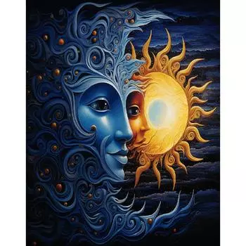 Рамка для рисования по номерам, наборы для рисования Солнца, настенная живопись, подарок «сделай сам», раскраска по номерам, акрил на холсте, для домашнего декора, 40x50 см 40x50cm NO Frame