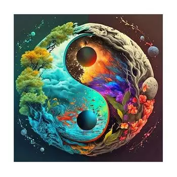 Рамка для рисования по номерам, наборы для рисования дерева Тай Цзи, современная настенная художественная картина, картина акриловой краской на холсте для домашнего декора 40x50 40x50cm NO Frame