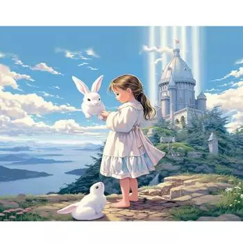 Рамка для рисования по номерам, поделки своими руками, мультяшная фигурка, картина по номерам на холсте, рисунок, домашний декор, подарок 40x50 см 40x50cm NO Frame