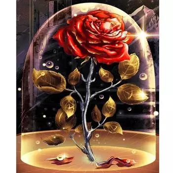 Рамка для рисования по номерам, розы, ручная роспись, акриловая краска по номерам для взрослых, поделки своими руками для домашнего декора 40x50 40x50cm NO Frame