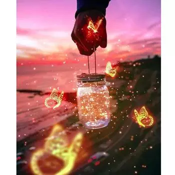 Рамка для рисования по номерам, ручная роспись, холст, картина, лампа, пейзаж, картина по номерам для взрослых, домашний декор 40x50 40x50cm NO Frame