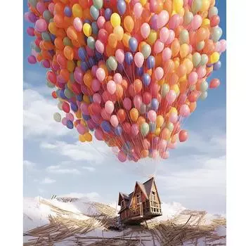 Рамка для рисования по номерам, воздушный шар, настенное искусство, уникальный подарок, раскраска по номерам, акриловый холст для гостиной, домашний декор 40x50 см 40x50cm NO Frame