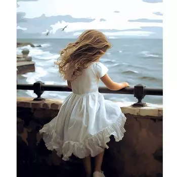 Рамка для рисования по номерам, женский рисунок на холсте, ручная роспись, художественный подарок, DIY картины по номерам, наборы домашнего декора 40x50 см 40x50cm NO Frame