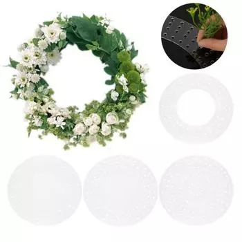 Рамка для венка Акриловые круглые доски для венков с отверстиями Прозрачные цветочные обручи Кольцо для венков Доски для гирлянд своими руками A