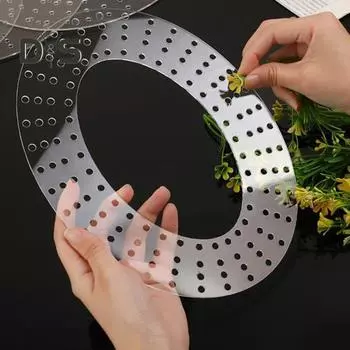 Рамка для венка Акриловые круглые доски для венков с отверстиями Прозрачные цветочные обручи Кольцо для венков Доски для гирлянд своими руками A