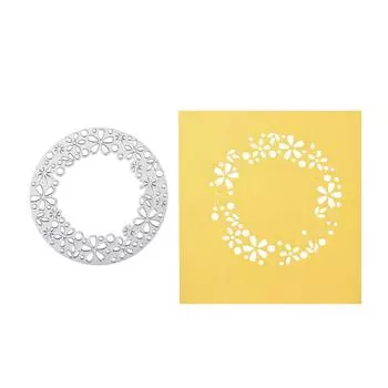 Рамка для венка металлическая серебристая трафаретная вырубка штампы для скрапбукинга своими руками изготовление открыток из бумаги серебряный