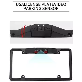Рамка Driintel с 2 ультразвуковыми датчиками и 1 камерой, парковочный сенсор, светодиодный радар заднего хода, американский номерной знак автомобиля 1PCS