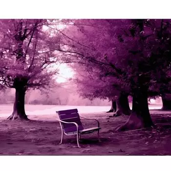 Рамка «Фиолетовый лес», картина «сделай сам», для стартового набора, пейзаж, поделки, наборы для взрослых, ручная работа, домашний декор 40x50 см 40x50cm NO Frame