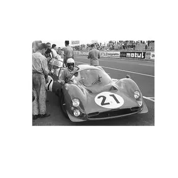 Рамка из цельного дерева 24 часа Ле-Мана оригинальный гоночный автомобиль плакат печать на холсте настенная живопись картина для гостиной украшение дома 15*20cm(with frame)