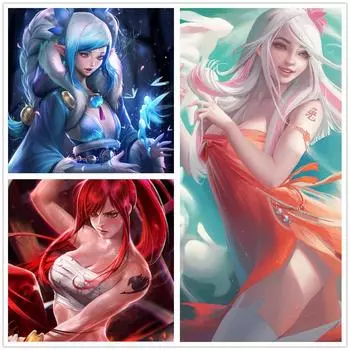 Рамка из цельного дерева, канадский художник, принты, сексуальная девушка, японское аниме, игра, HD настенная картина, художественный постер о красоте, картина на холсте, декоративная рамка для домашнего декора 15*20cm(with frame)