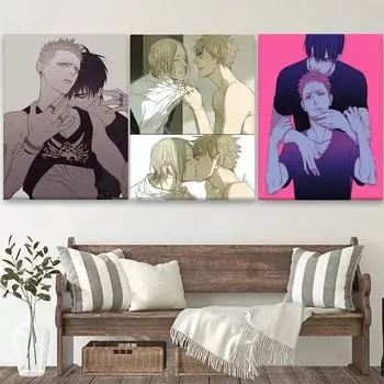 Рамка из цельного дерева мультфильм аниме Старый Сиань 19 дней холст живопись настенное искусство модульные плакаты печатает фотографии ткань гостиная украшение дома 15*20cm(with frame)