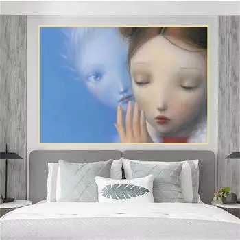 Рамка из цельного дерева Николетта Чекколи, холст, картина, настенная художественная кукла, постеры и принты, сказочный мир, мультяшная картина для гостиной, домашний декор 15*20cm(with frame)