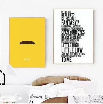 Рамка из цельного дерева Queen Band Фредди Меркьюри Плакаты и принты Богемская рапсодия Холст Картина Настенные художественные фотографии Хип-хоп для декора гостиной 15*20cm(with frame)