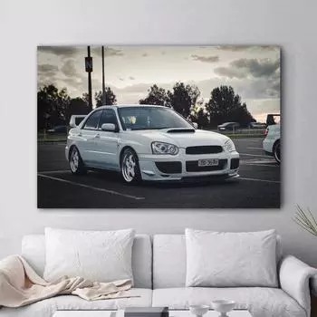 Рамка из цельного дерева Subaru Impreza WRX JDM японские автомобили постеры с принтом на холсте настенное искусство для домашнего декора украшения для гостиной 15*20cm(with frame)