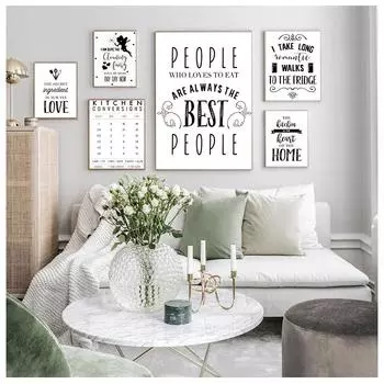 Рамка из цельного дерева, украшение для кухни, кухонная типография, цитаты, плакаты и принты, черно-белая картина на холсте, кухонные настенные художественные фотографии, декор 15*20cm(with frame)