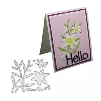 Рамка из цветов нарцисса, металлический серебристый трафарет, тиснение, резка, штампы для скрапбукинга, изготовление открыток из бумаги серебряный