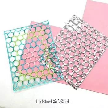 Рамка из сотовой сетки, вырубные штампы, металлический трафарет, сделай сам, скрапбукинг, альбом, тиснение бумажной карты, ремесло, высечка, прямоугольник