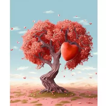 Рамка Красное Дерево Сделай Сам Картина По Номерам Для Стартового Набора Пейзаж Поделки Своими Руками Ручная Роспись Наборы Для Взрослых Акриловая Краска Для Домашнего Декора 40x50см 40x50cm NO Frame